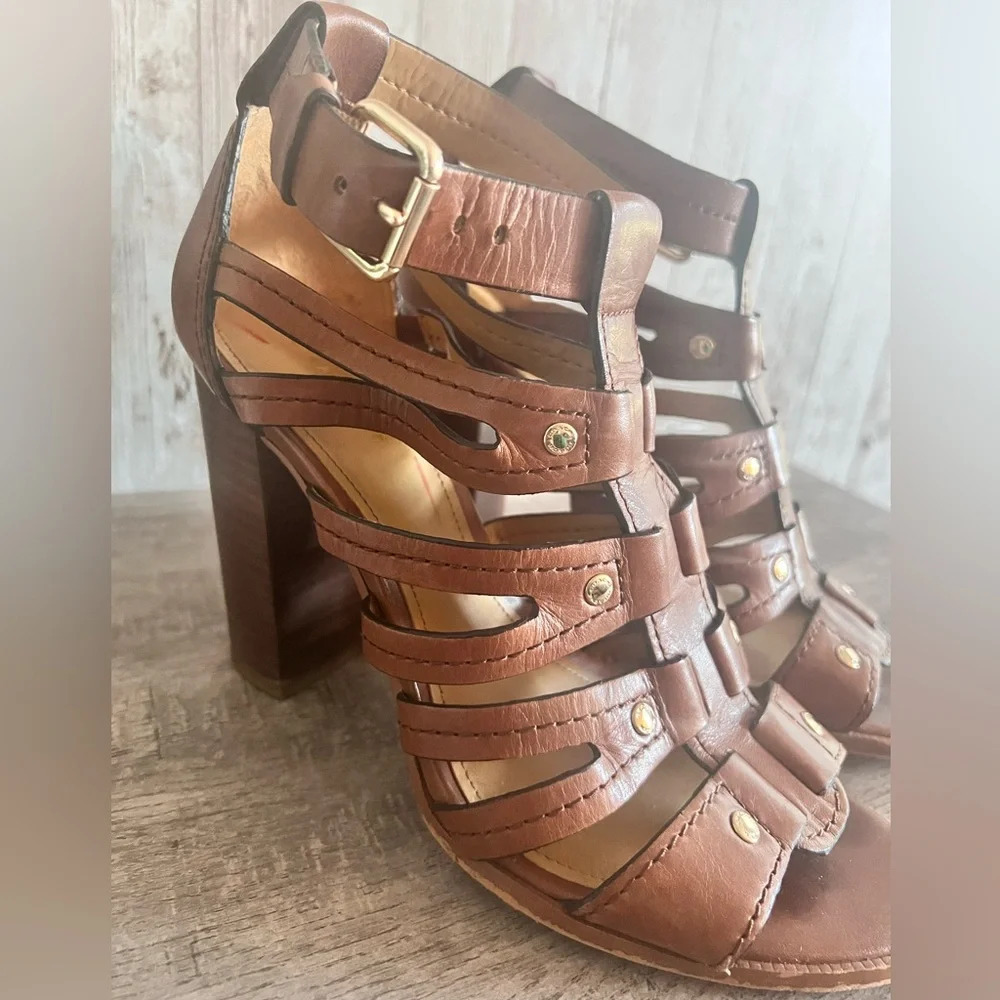 Coach Leather Strappy Studded Sandals Size 7